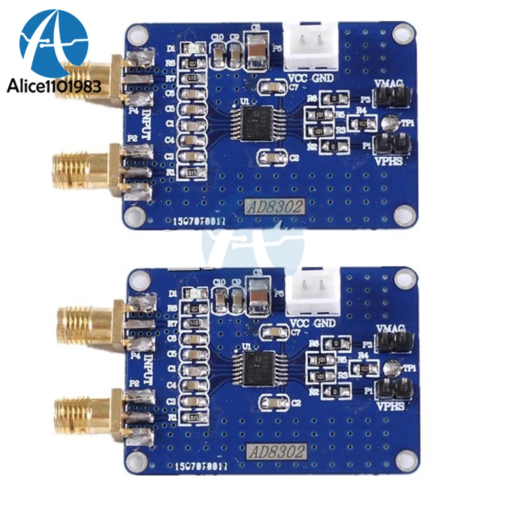 AD8302 модуль обнаружения амплитудных фаз 2,7 ГГц RF/IF фазовый детектор 5 в плата двойной демодуляции 1,8 в эталонный выход напряжения DIY