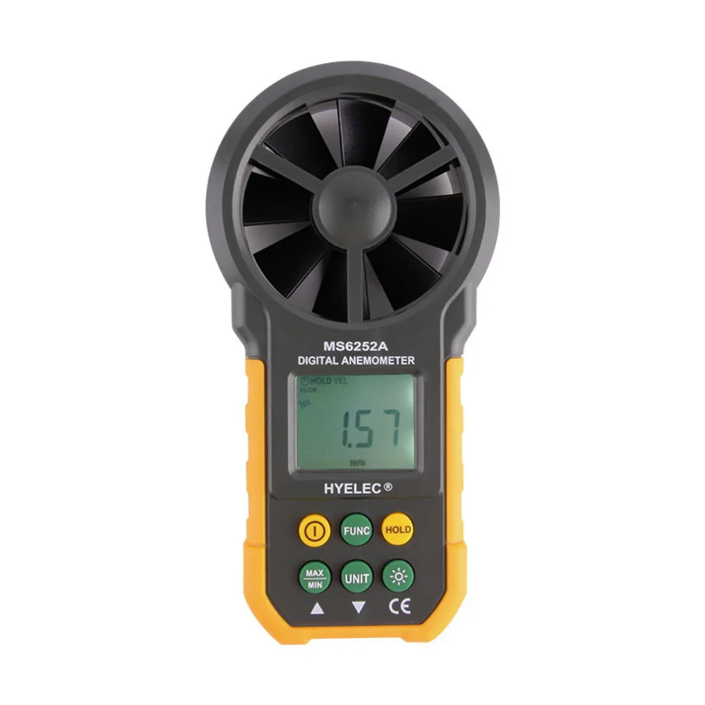 

1pcs Hot LCD Digital Anemometer Wind Speed Meter Air Flow Tester Backlight HYELEC Wholesale
