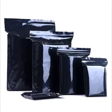 100pcs/lot Black Color Self Sealing Plastic Bags,ziplock poly bags zipper bags zip lock storage bags free shipping