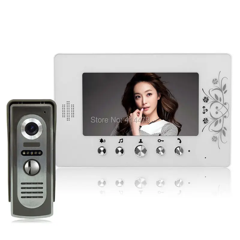 

7 inch LCD Color Video door phone Intercom System Night Vision Doorbell 700TVL IR Camera Home Security