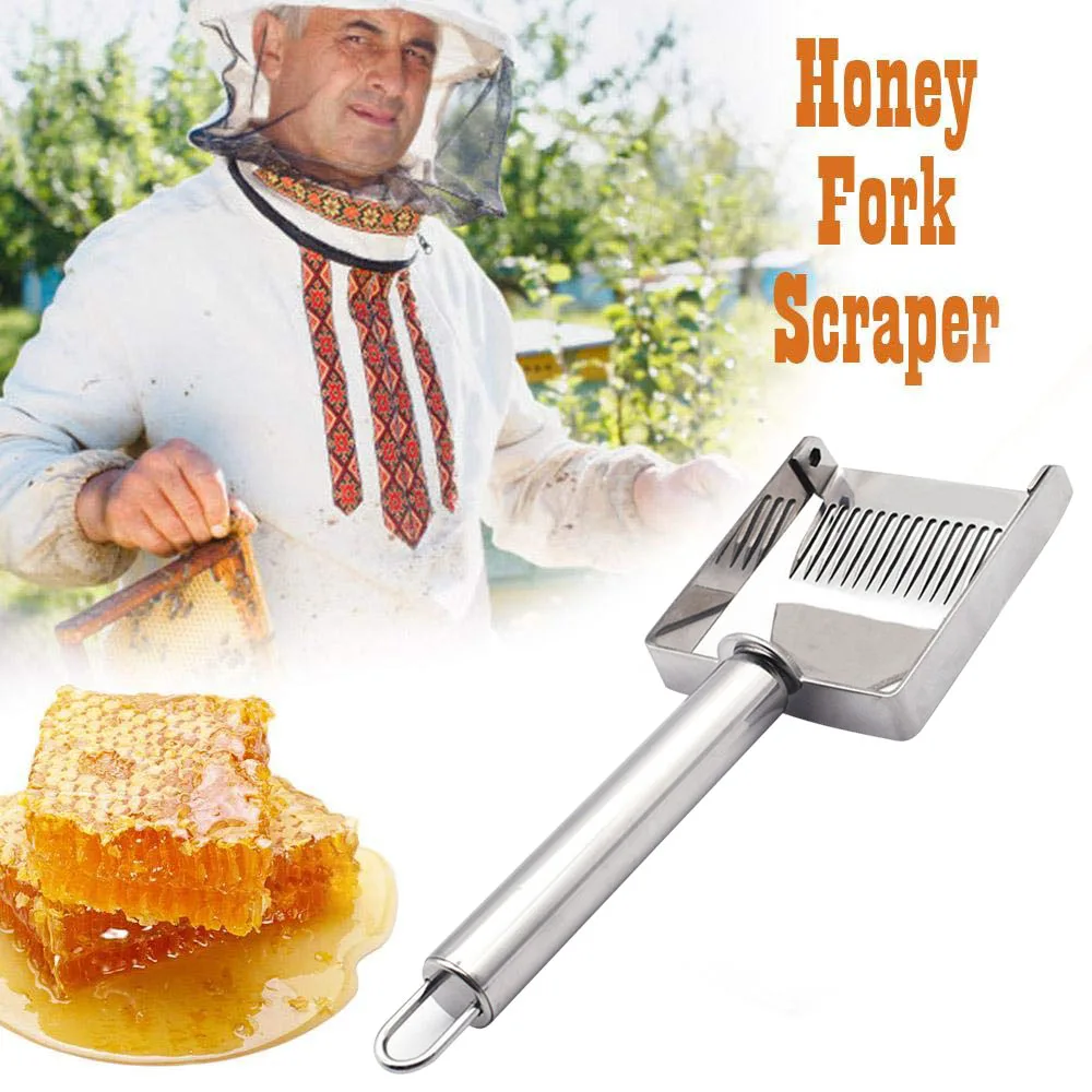 

Stainless Steel Honey Scraper Fork Beekeeping Honey Uncapping Fork Shovel Tools HG99