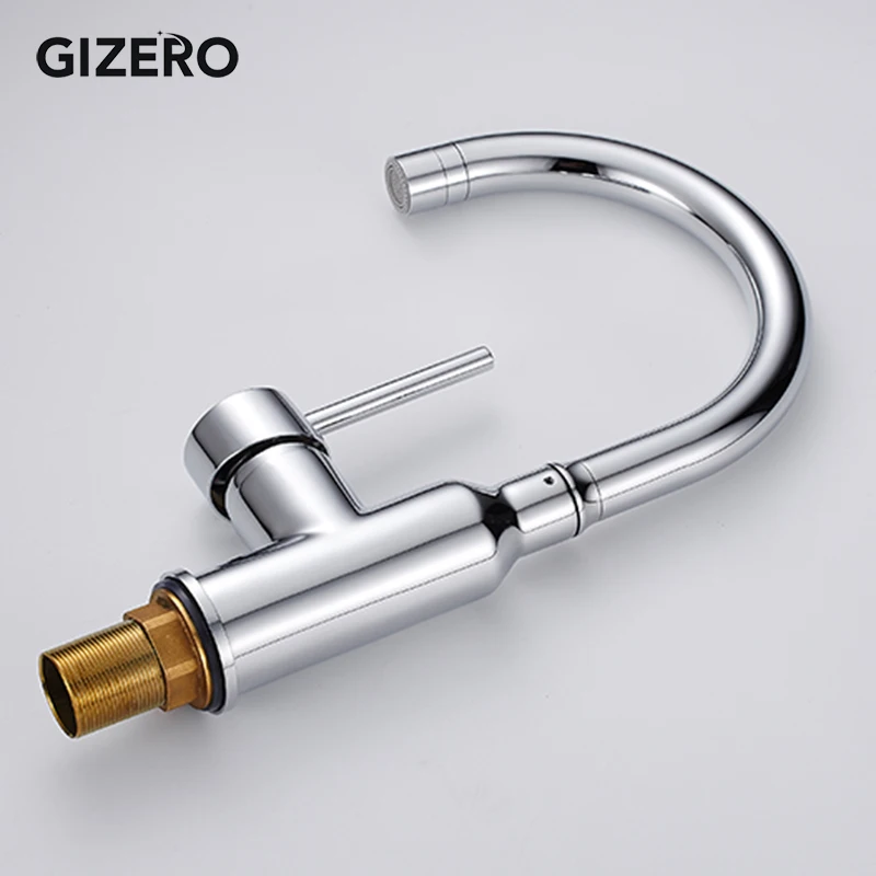 GIZERO 2 Models Rotatable Adjustable Water Outlet Kitchen Faucets Water Saving Nozzle Aerator Tap Hot Cold