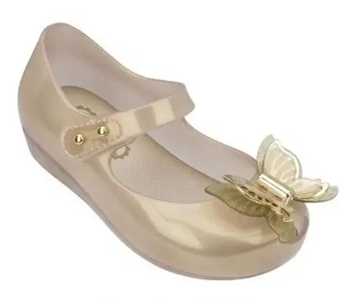 Сандалии принцессы с бабочками; силиконовые сандалии для девочки; обувь с тремя большими бантиками; сандалии для маленьких девочек