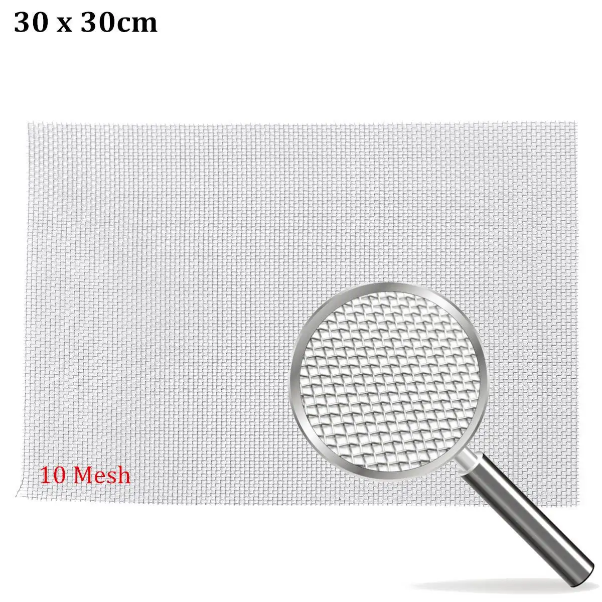 

doersupp 1 pcs 304 Stainless Steel 10 Woven Wire Mesh Filter Water Oil Industrial Filtration Woven Wire