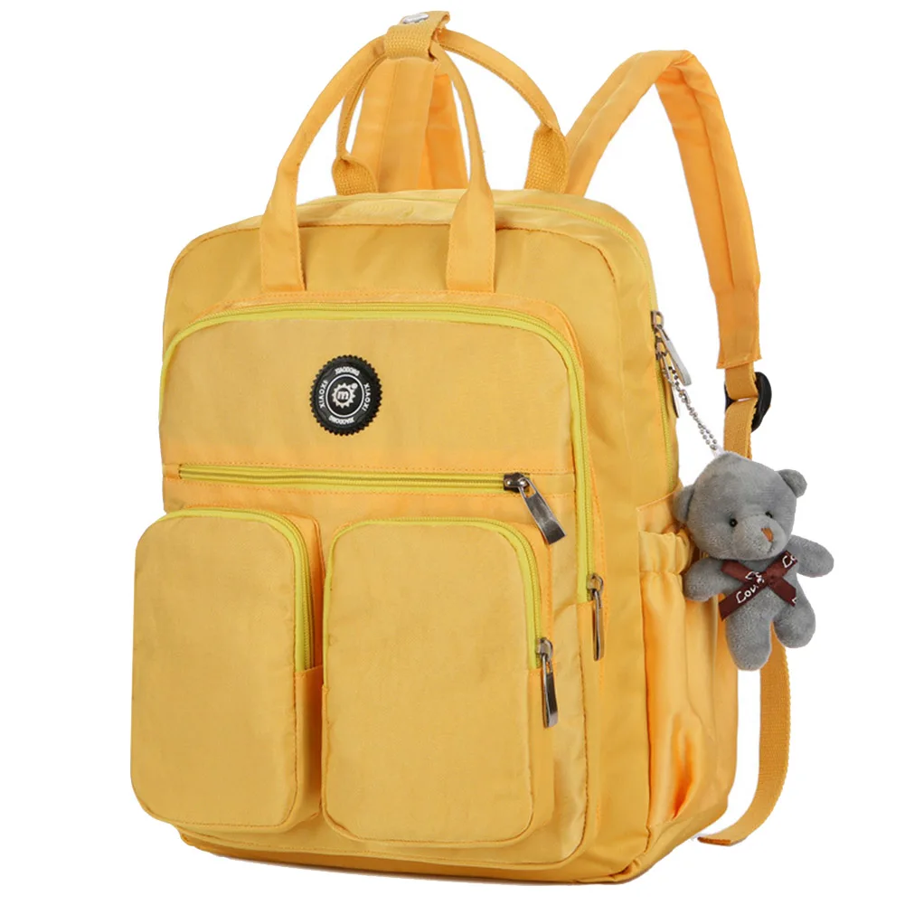 Новинка, повседневная женская спортивная сумка с несколькими карманами для улицы/путешествий/школы, большая вместительность, водонепроницаемые сумки для плавания, рюкзак - Цвет: Цвет: желтый