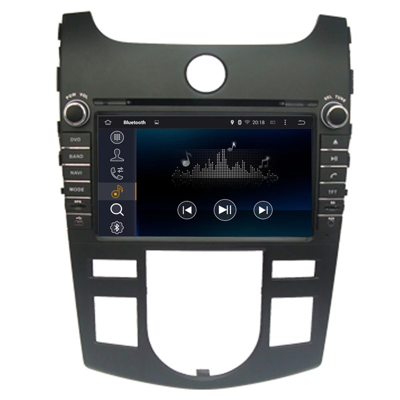 Excellent NAVITOPIA Black 4G RAM 64G ROM PX6 Six Core Android 9.0 Car DVD GPS for Kia Shuma Auto Air-Conditioner version 2008-2012 5