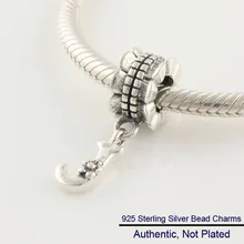 DIY Подходит для Pandora Браслеты Письмо J Подвески 925 Аутентичные стерлингового серебра-ювелирные изделия бусины для женщин