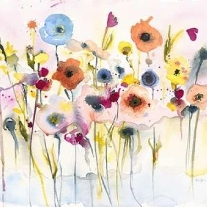 Junes Flowers Poster Print by Karin Johannesson (11 x 14)