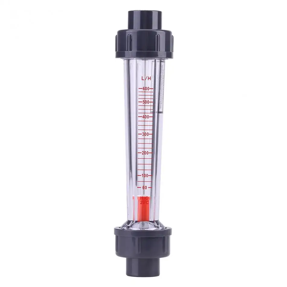 60 600L/H Plastic Tube Flow Meter Liquid Water Rotameter BSP Thread
