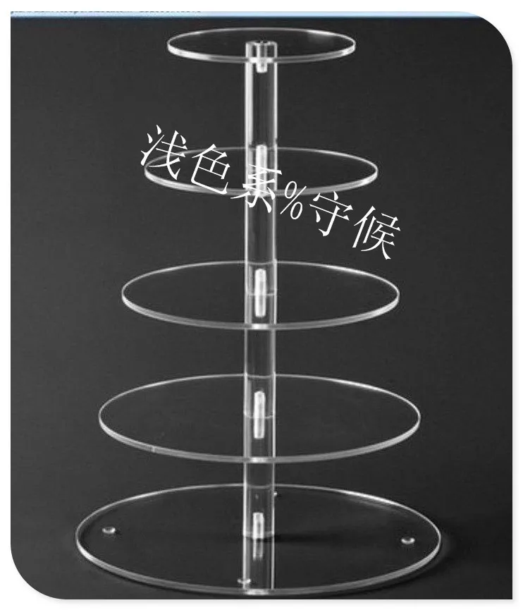 

Acrylic cake stand Popular 5 Tier Clear Round Acrylic Wedding Maypole Cupcake Stand Lucite Birthday Cake Display decoration