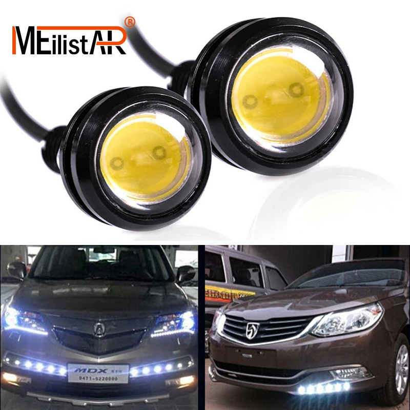 

1Piece 18mm Waterproof Eagle Eye LED DRL Daytime Running Light Car styling Lights Brake Backup Reversing Parking Signal Lamp