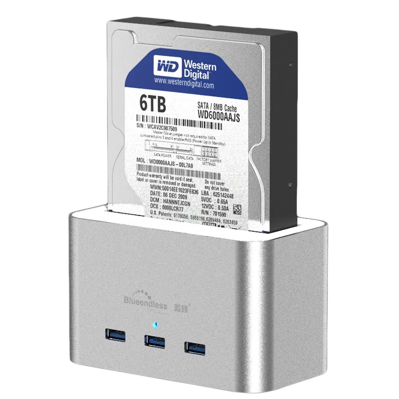 Blueendless алюминиевый док станция для жесткого диска 2 5/3 5 дюймов Внешний usb3.0 hdd