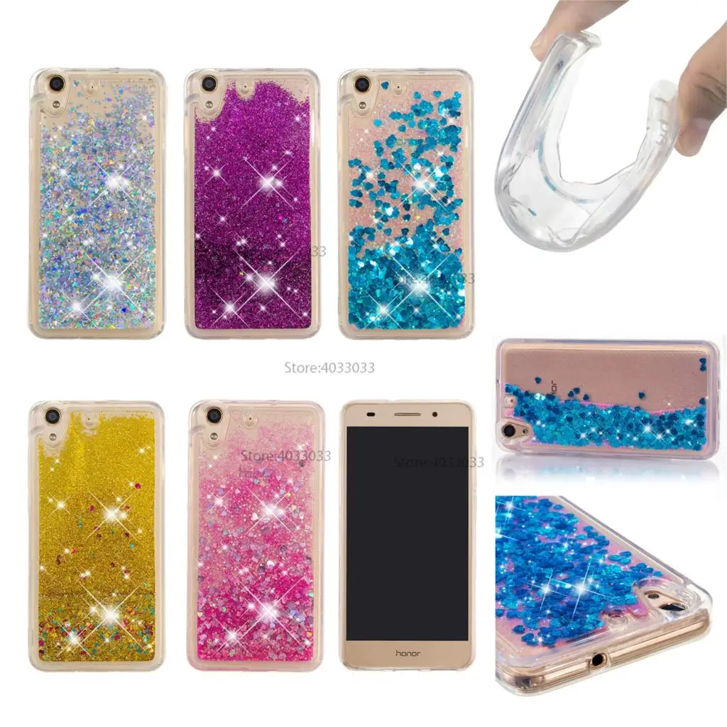 TPU Case for Huawei Y6 II Y6II CAM-L21 CAM-L23 Dynamic Flow Liquid Flash Crystal Clear Back Cover Y 6 2 ii CAM-L32 |