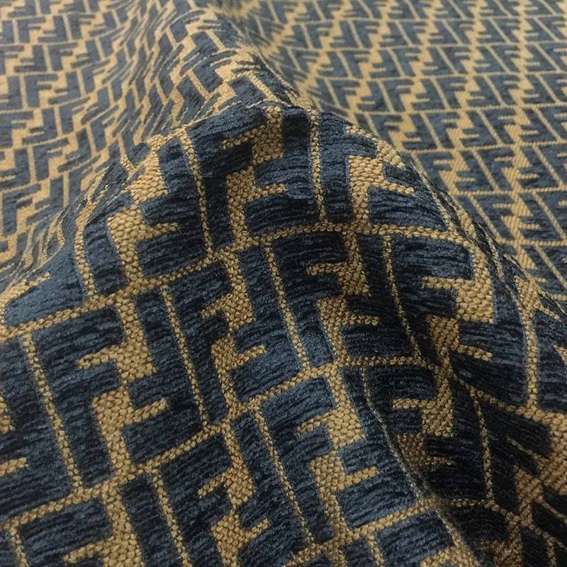 

Letter F Print Chenille Thick Polyester Brocade Jacquard Fabric for Woman Autumn Winter Dress Skirt Coat Sewing-BF011