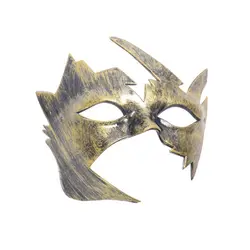 Новые Вечерние Ретро Для мужчин Хэллоуин MaskBurnished под старину цвет серебристый, Золотой Венецианский Марди Гра маскарад Вечерние мяч маски