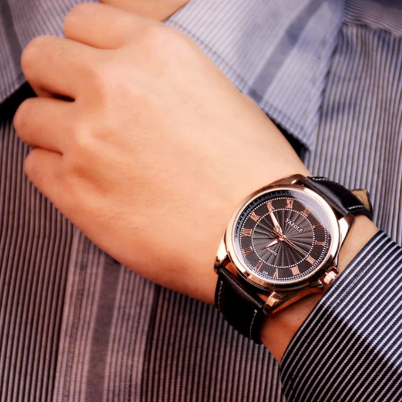 Yazole, мужские часы, Модный Топ бренд, наручные часы с кожаным ремешком, мужские часы, мужские часы, saat bayan kol saati relojes