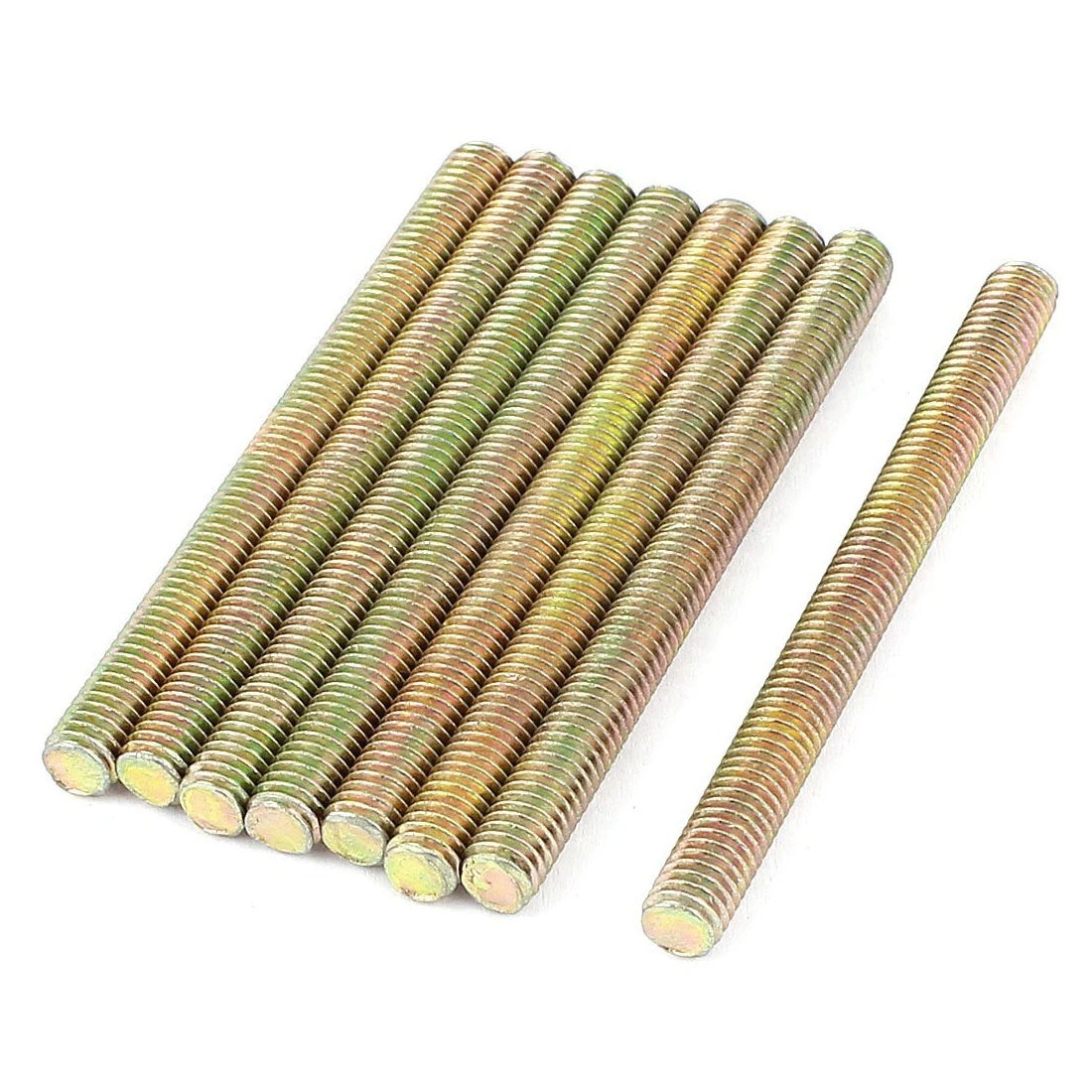

1 mm Pitch M6 x 70mm Male Threaded Rod Bar Bronze Tone 8 Pcs