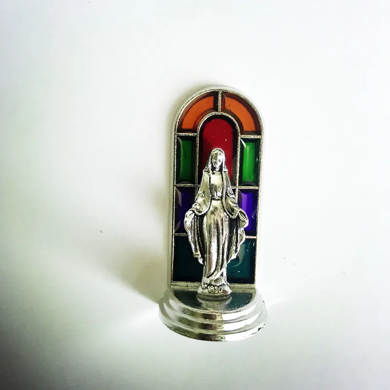 45*20 мм новая очаровательная католическая разноцветная фигурка Девы Марии, статуя Иисуса Креста. Украшения статуэтки Святого Кристофера - Окраска металла: 48 piece