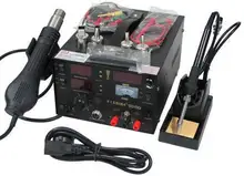 

Soldering iron+Hot Air Gun+Power Supply 220V/110V SAIKE 909D Soldering/Hot air gun rework station 3 in 1