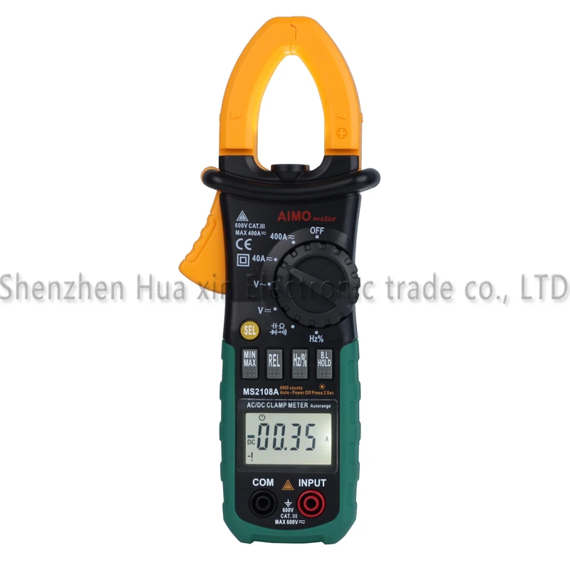 

Digital Multimeter Amper Clamp Meter MS2108A Current Clamp Pincers AC/DC Current Voltage Capacitor Resistance Tester