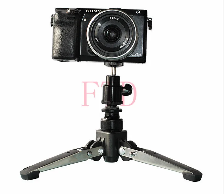 

New 2In1 Universal Three feet 3 Legs Monopod Base Stand Unipod Holder Support + 1/4 Screw Hotshoe adapter Fits For DSLR Camera