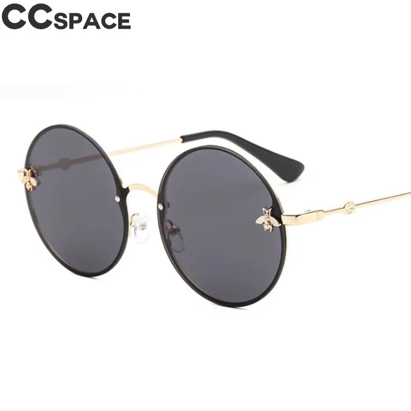Винтаж Круглые Солнцезащитные очки Для женщин роскошный золотой пчелы оттенки UV400 CCSPACE Брендовые очки модные Для мужчин Oculos 47207