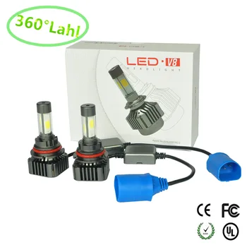 

V8S COB Car Headlight 80W 12000LM 9004 9007 Automobiles 6000K white Fog Lamps