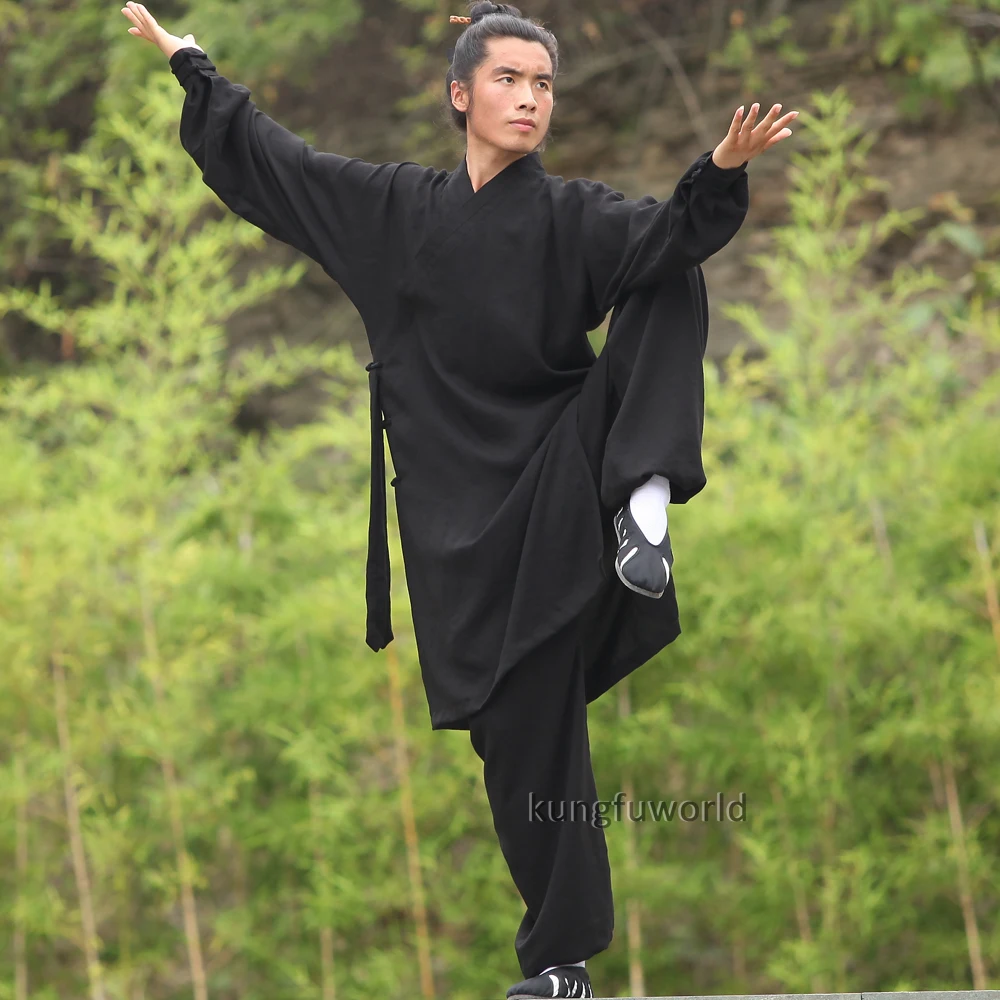 TAO Pantalones Kung Fu de Artes Marciales Hombres Mujeres Cómodo Suave Gris