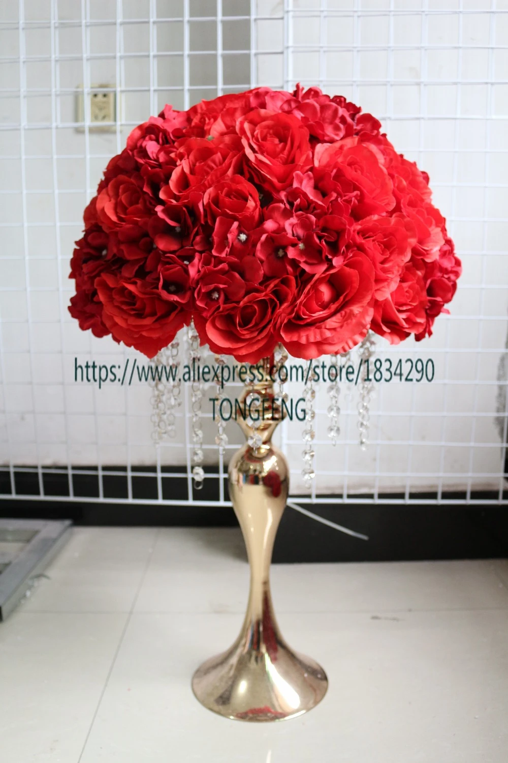 40cm 5pcs Lot Red Wedding Decoration Road Lead Artificial Flower Ball Wedding Table Centerpiece Flower Balls Tongfeng Flower Ball Wedding Ball Weddingcenterpiece Flower Aliexpress