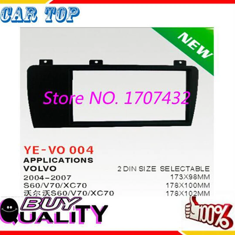 

ITYAGUY Double 2Din Car Radio Fascia for Volvo XC70 V70 S60 2004-2007 Trim Surround CD Dashboard Panel Audio Frame