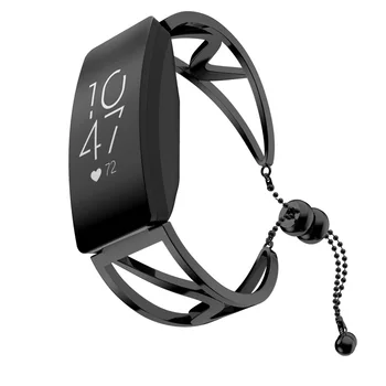 

16mm Stainless Steel Watch Band Replacement Bracelet Strap for FitbitInspire HR HJ55