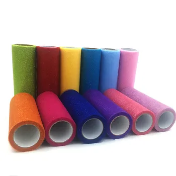 

10 Yards Glitter Sheer Crystal Tulle Roll 15cm tulle Spool Tutu Organza Laser DIY Craft Baby Shower Wedding Decoration
