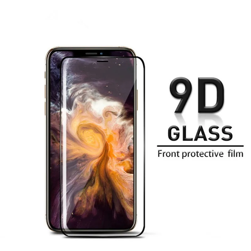 

2PCS Protective Glass For iPhone X XS 7 8Plus 6 6s plus 11 pro max 9D Full Cover Screen Protector For iPhone7 8 11 pro glass
