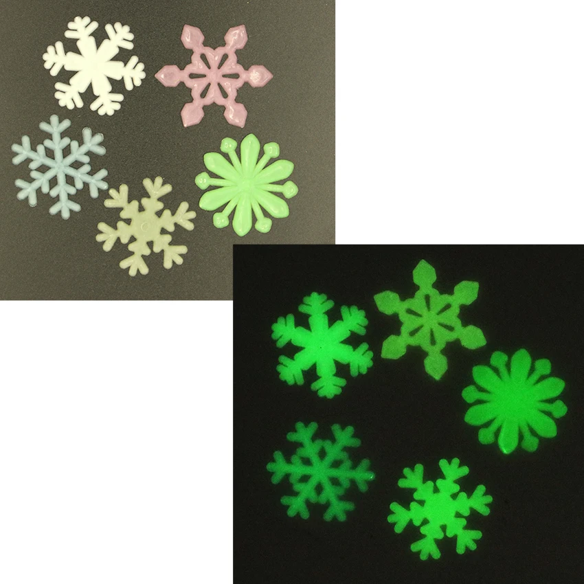 

48PCS/Set Colorful Luminous Home Snowflake Wall Sticker Glow In The Dark Decal for Kids Baby Rooms Fluorescent Stickers Decor