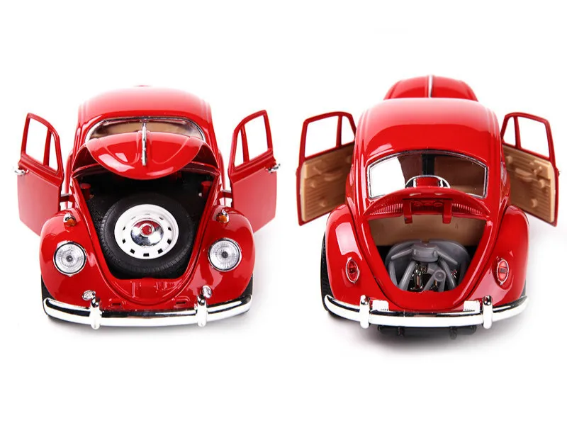 MZ 1:18 Alloy Retro Classic Beetle Car Model Mini Car Toys Table Decor Model 2010A