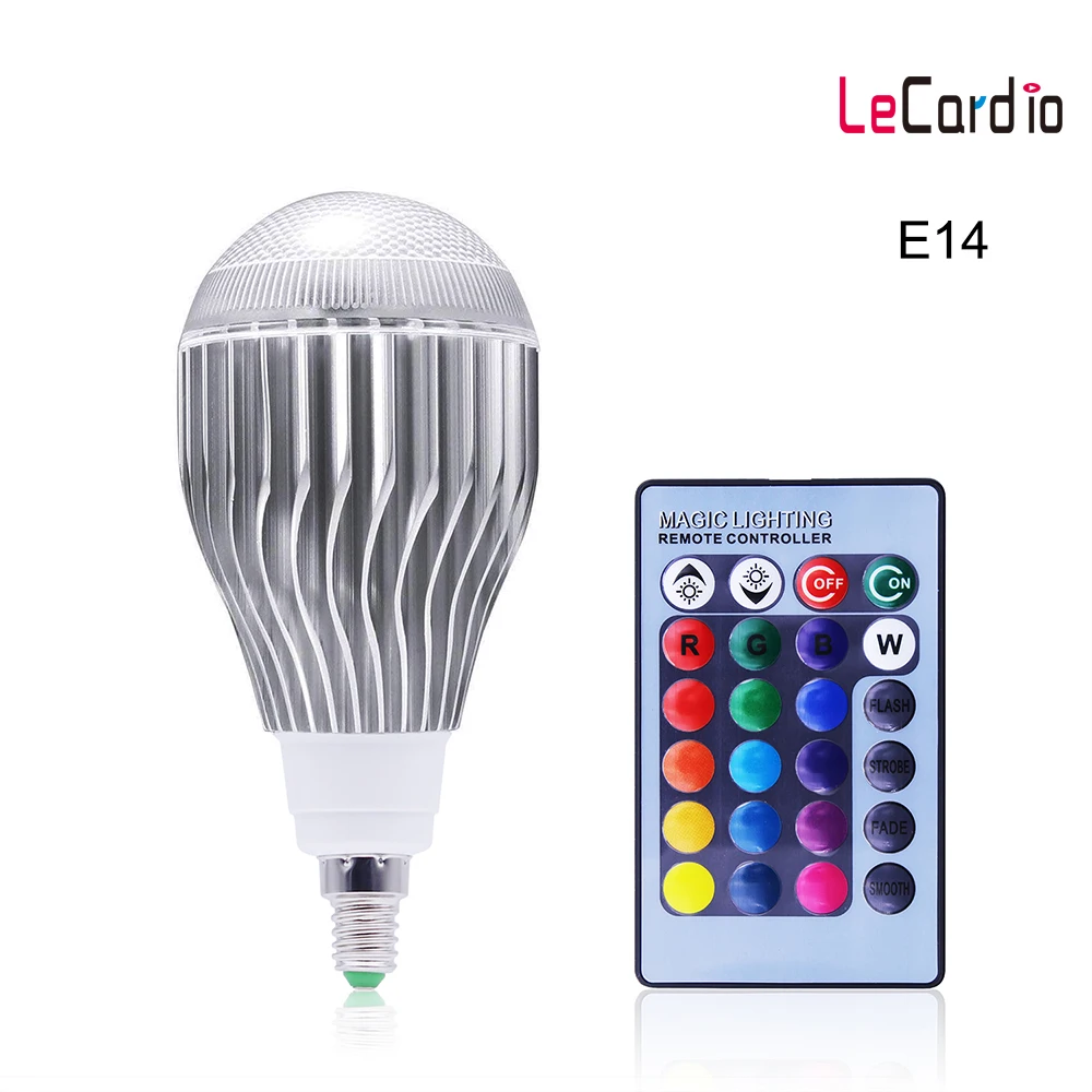 

E14 RGB Led Bulb 10W 16 Color Changing Magic Led Night Light Bulb Party Lamp Dimmable Stage Light 85-265V Sopt light/RC