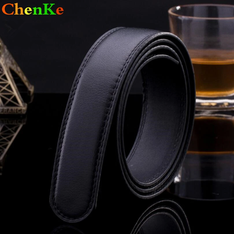 ChenKe Luxury Ribbon Waist No Buckle Leather Automatic Belt Body Strap