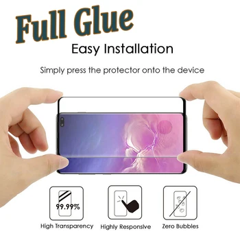 

50pcs Full Glue Curved Tempered Glass Screen Protector For Samsung S9 S8 Plus Note 9 8 Case Friendly Anti-Scratch Full Cover