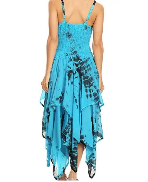 

Vintage Floral Print Irregular Dress Women 2019 Casual Sleeveless Party Dress Elegant V- Neck Sling Ladies Dress Sundress