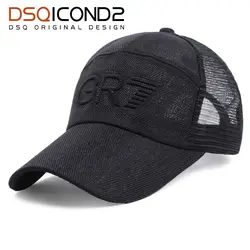 DSQICOND2 модные летние бейсболки женские для мужчин с дышащей сеткой Snapback хип хоп Письмо унисекс Регулируемый спортивный головной убор папа