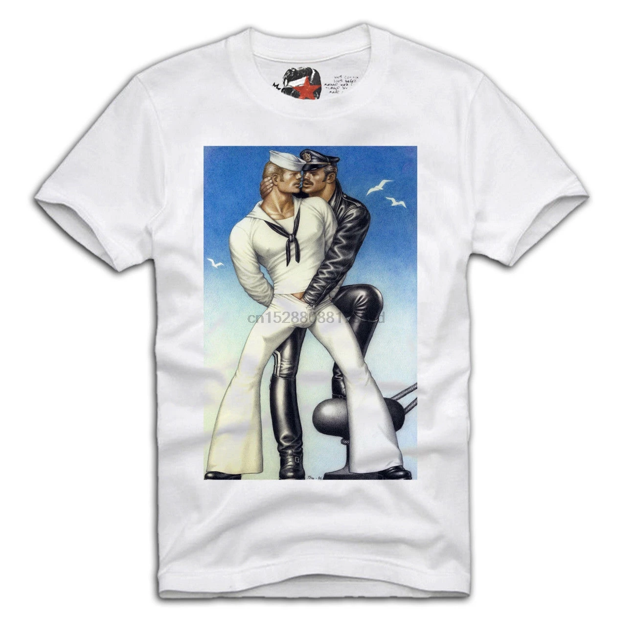 

E1SYNDICATE T-SHIRT LGBT GAY SCHWUL TOM OF FINLAND SAILOR MATROSE COPS KING A491Cool Casual pride t shirt men Unisex