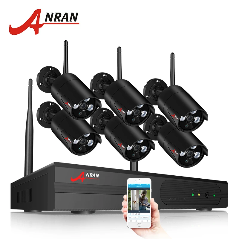 ANRAN Cámara sistema de seguridad inalámbrico 8CH 1080 P NVR Kit HD cámara IP al aire libre SISTEMA DE CCTV de la visión nocturna de la cámara de vigilancia. sistema de - 1