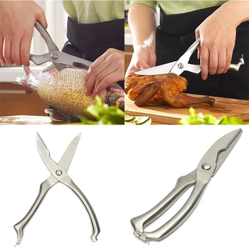 

HSS Multifunction 250mm Stainless Steel Kitchen Scissors Poultry Fish Chicken Bone Shears