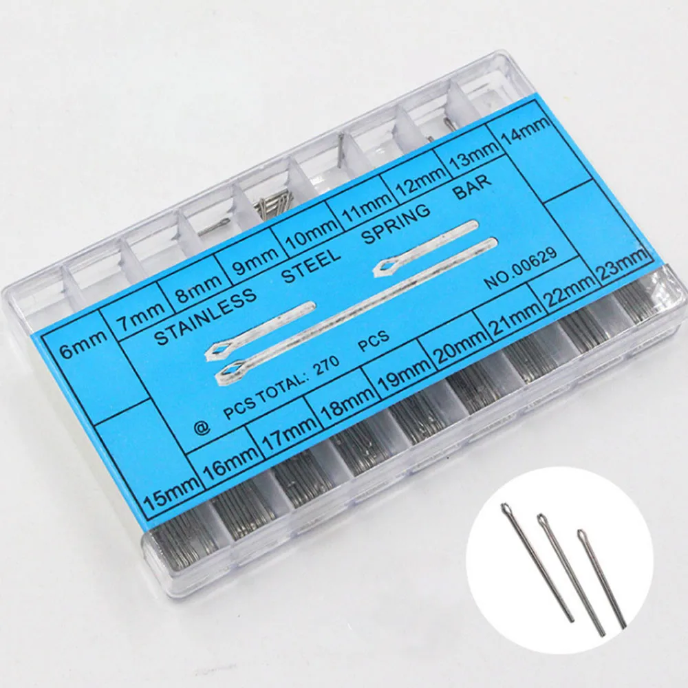 Watch parts Spring Bars Strap Link Pins 360Pcs 6-23mm Watch Strap Fixed Axis Surface Shaft Steel Tool Sets Watch Tools /PY Watch parts Spring Bars Strap Link Pins 360Pcs 6-23mm Watch Strap Fixed Axis Surface Shaft Steel Tool Sets Watch Tools /PY