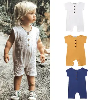 

Emmababy Summer Clothing Newborn Baby Boy Cotton Romper One-Pieces Outfit Overall Clothes