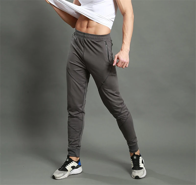 Large Cotton Men Full Sportswear Pants Traning Elastic Cotton Mens Fitness Workout Pants Skinny Sweatpants Trousers Jogger Pants