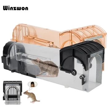 

Reusable Non Poison Mouse Trap Rat Mice Mouse Mousetrap Rodent Bait Catcher Cage Safety Greenhouse For Household Garden Use