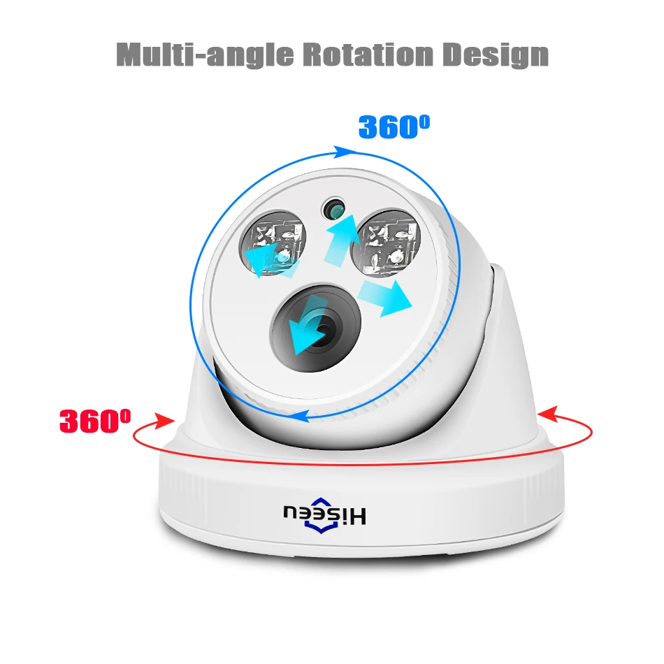 Hiseeu 2MP POE IP камера H.265 купольная камера 1080P ночное видение P2P Обнаружение движения ONVIF для PoE NVR 3,6 объектив приложение просмотр 30fps