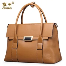 Qiwang Bolsa de Asas de Marca de Gran Tamaño Del Bolso Del Bolso Retro de Cuero Real Moda Solapa de Cierre Cerradura De Metal de Lujo Bolso de Las Mujeres
