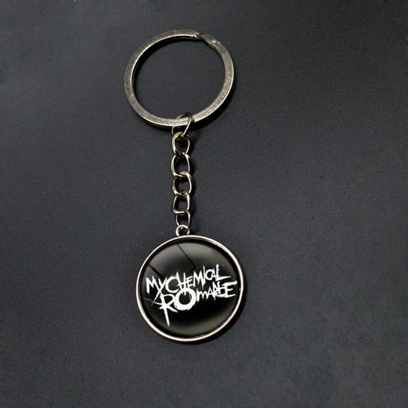 Popular Band Rock My Chemical Romance Series Keychain Glass Cabochon